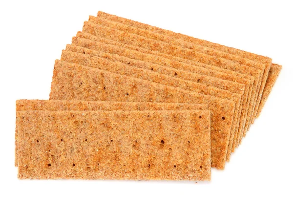 Crisp bread on white — Stock Photo, Image
