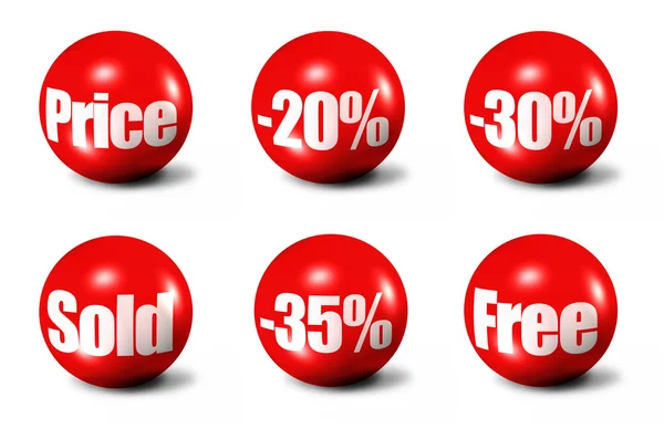 Esferas rojas 3D —  Fotos de Stock