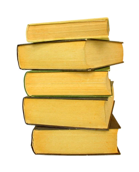 Stapel alter befleckter Bücher — Stockfoto
