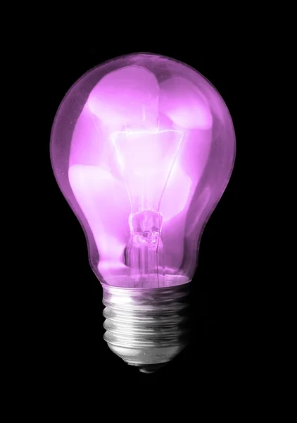 Violet light bulb — Stock Photo, Image
