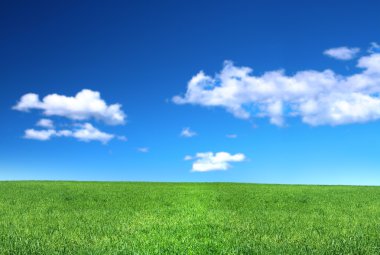 View of peaceful grassland clipart