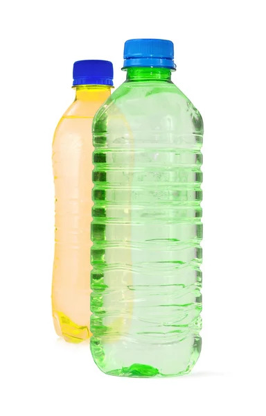 Пляшки, наповнені водою — стокове фото