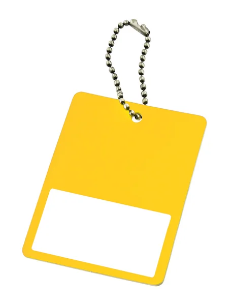 Yellow price tag — Stock Photo, Image