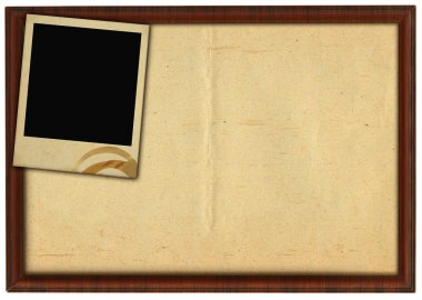 Frame and stained photo clipart