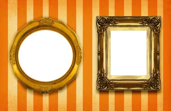 Zwei hohle vergoldete Rahmen — Stockfoto