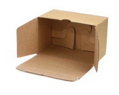 Open cardboard box clipart