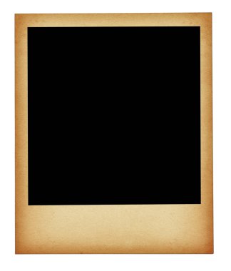 Old stained photo frame isolated clipart