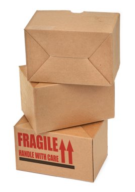 Stack of cardboard boxes clipart