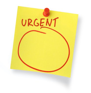 Urgent note clipart