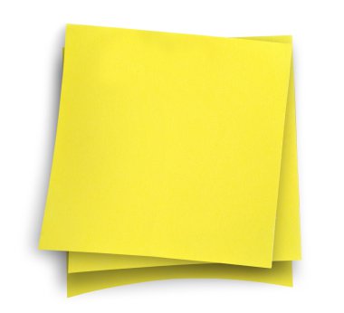 Three yellow sticky notes clipart