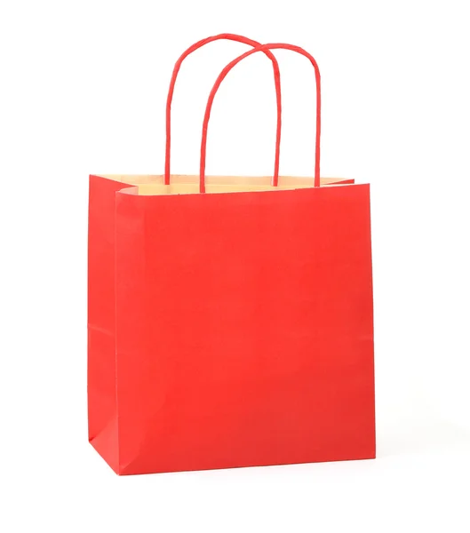 Bolsa de compras vermelha — Fotografia de Stock