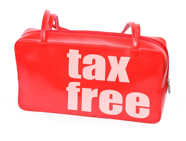 Handtasche mit steuerfreiem Inhalt — Stockfoto