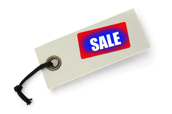 Sale tag against white — Stock Photo, Image