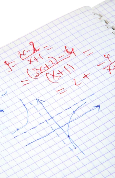 Kézzel írott matematikai számítások — Stock Fotó