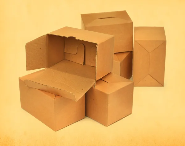 Groep van kartonnen dozen — Stockfoto