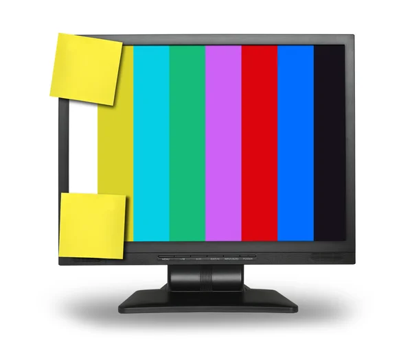 Display LCD con schermo di prova — Foto Stock