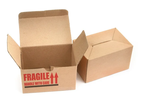 Две картонные коробки — стоковое фото