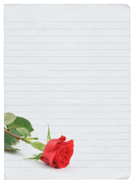 Carta de amor em branco — Fotografia de Stock