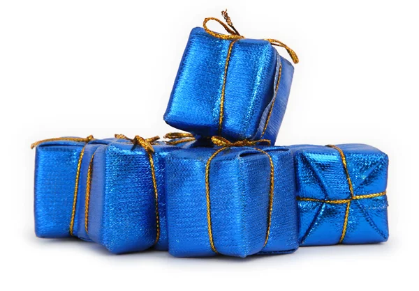 Mavi hediyeler — Stok fotoğraf