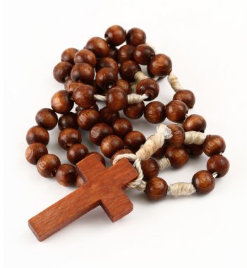 Rosary on white clipart