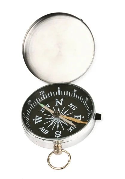 Open chrome compas — Stock Photo, Image