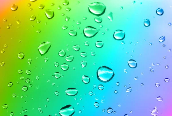 Multicolored water drops — Stock Photo, Image