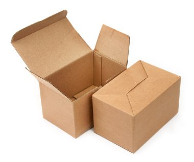 Two cardboard boxes clipart