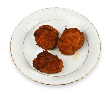 Meat balls on plate clipart