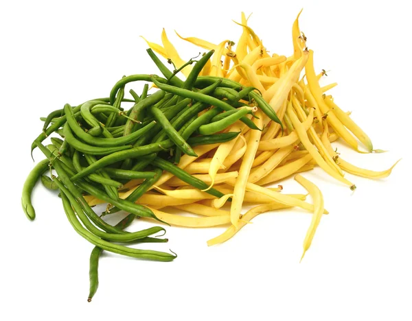Grüne und gelbe Bohnen — Stockfoto