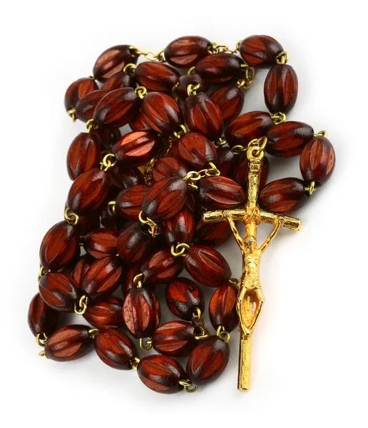 Rosary on white — Stock Photo, Image