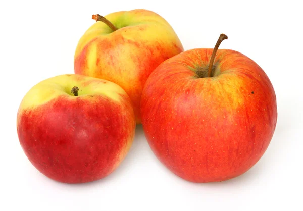 3 개의 빨간 사과 — 스톡 사진