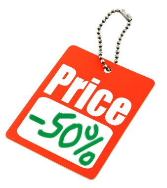 Half price tag clipart