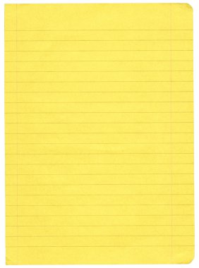 Yellow lined paper clipart