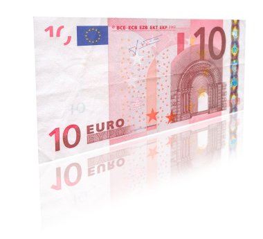 10 Euro with reflection clipart