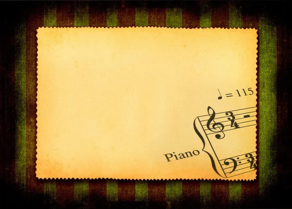 Kağıt parçası müzik notu ile — Stok fotoğraf