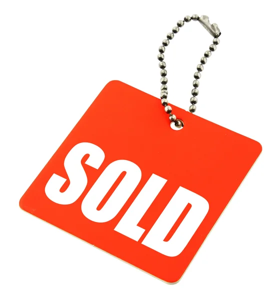 Sold tag — Stock Photo, Image