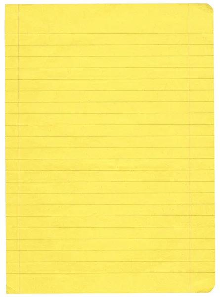Жовтий вишикувалися паперу — стокове фото