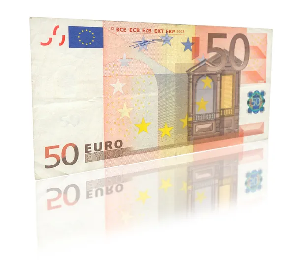 50 Euro com reflexão — Fotografia de Stock