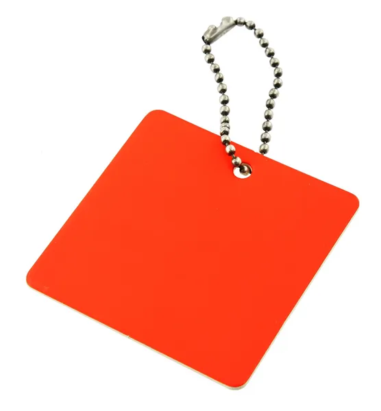 Blank red price tag — Stock Photo, Image