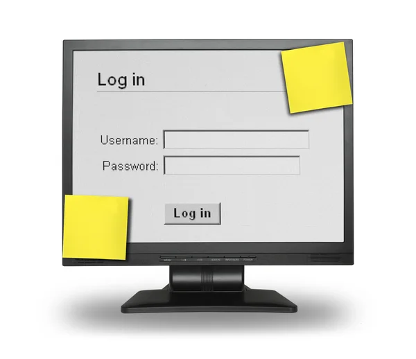 Log in screen — Stock Photo, Image