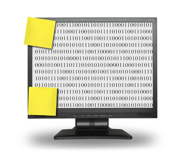 LCD display abstract binary code — Stock Photo, Image