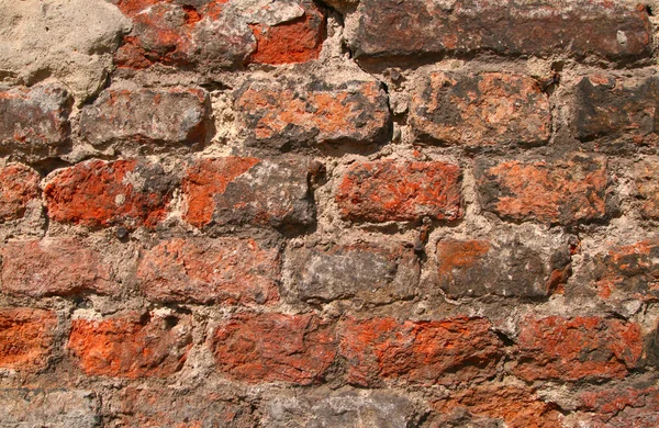 Primer plano de la pared de ladrillo en ruinas —  Fotos de Stock