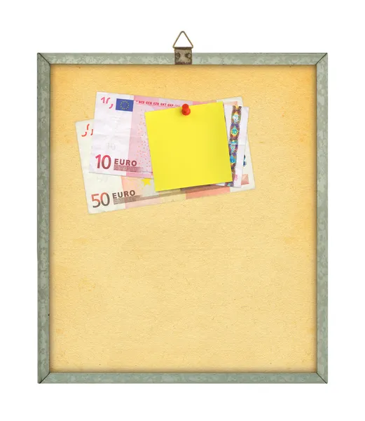 Shopping list and money — Stock Photo, Image