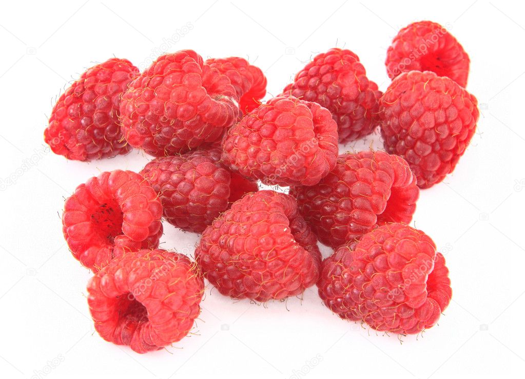 Pile of raspberries