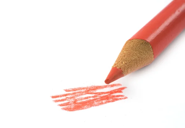 Part of red crayon — Stock Photo, Image