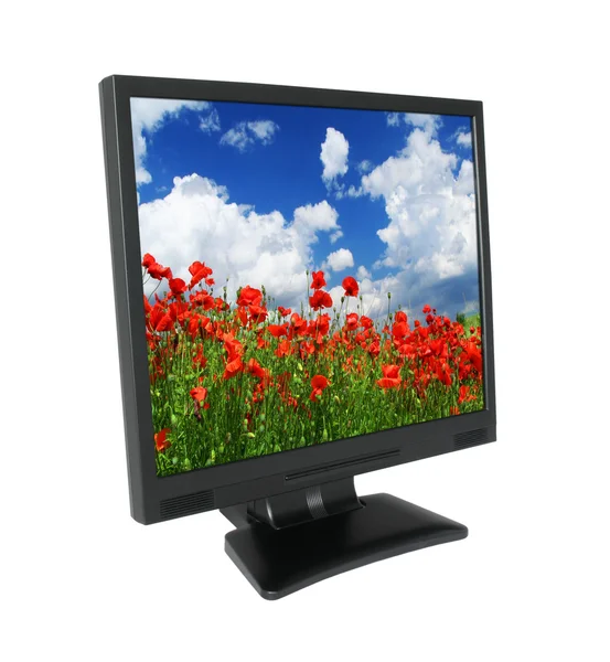 LCD with gorgeous landscape — Stock Photo, Image
