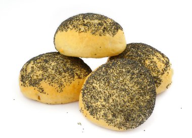 Poppy seed bread rolls clipart