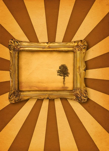 Pintura com árvore — Fotografia de Stock