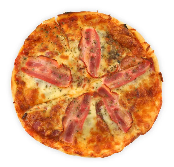 Pizza mit Speck — Stockfoto