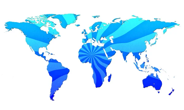 Mapa del mundo con estallido — Foto de Stock